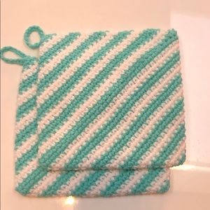 Cotton potholders set of 2 double thick handmade